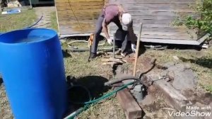 Дикая скважина, абиссинка с дебитом 2.8м3/ч. Бурим вручную.