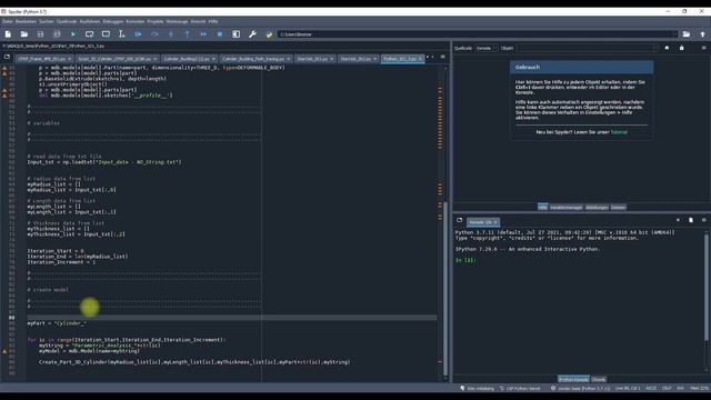 ABAQUS-Python Scripting 101 - How to read data from txt file and create different models ? смотреть онлайн