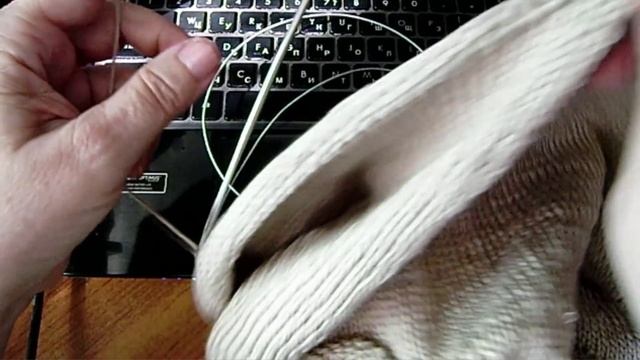 Вязание на круговых спицах. Примерка.Вязание с LusiTen #ЛюдмилаТен смотреть онлайн