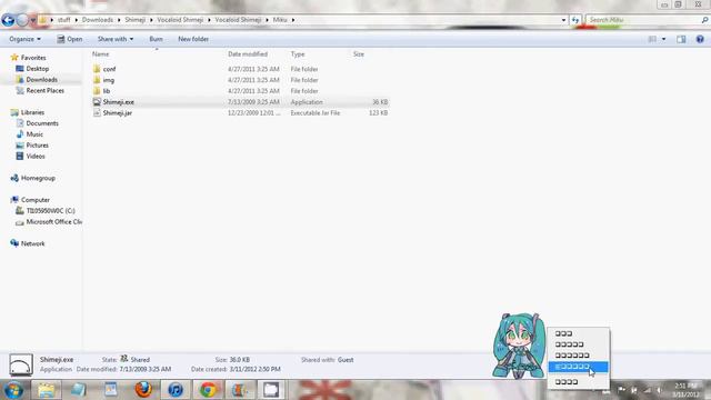 How to open both .rar and .zip Shimeji files