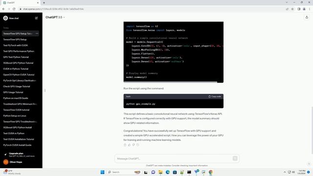 python tensorflow gpu setup смотреть онлайн