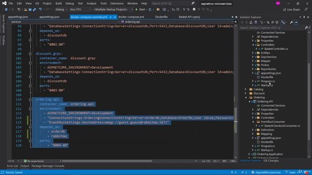 127 Containerize Basket and Ordering Microservices w RabbitMQ using Docker Compose смотреть онлайн