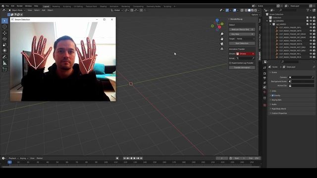 BlendArMocap - Realtime Hand, Face and Pose Detection in Blender using Mediapipe смотреть онлайн