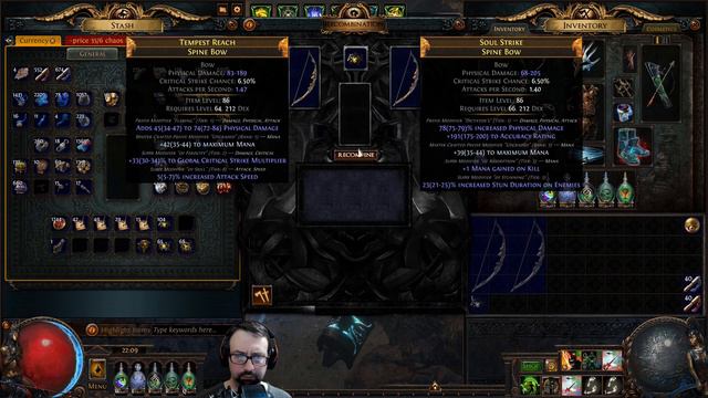 High-end Crafting Series Ep4: High Physical DPS Bows With +2 Arrows Using Recombinators