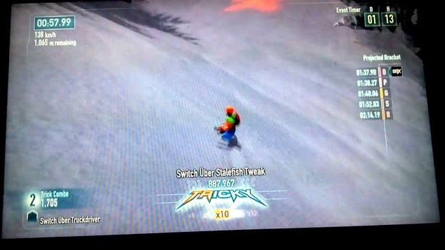 SSX Race It Zombies with Jetpacks - 1:34.49 (no wingsuit) смотреть онлайн