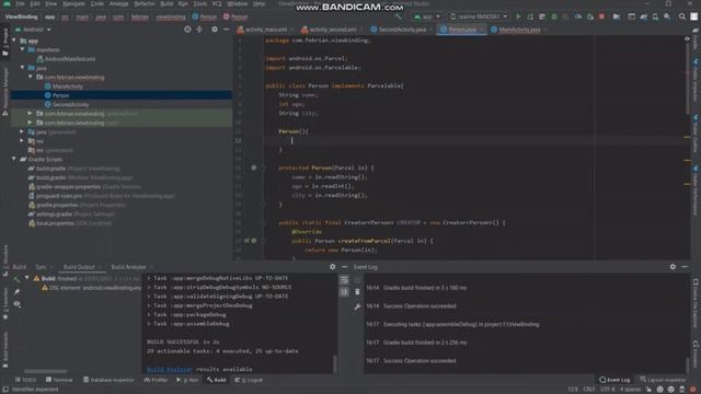 Intent Parcelable Android Java смотреть онлайн