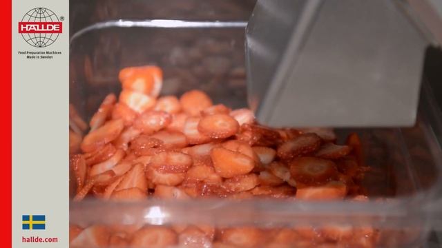Нарезка мягких продуктов на овощерезке, комбинированном измельчителе HALLDE_ROVABO смотреть онлайн