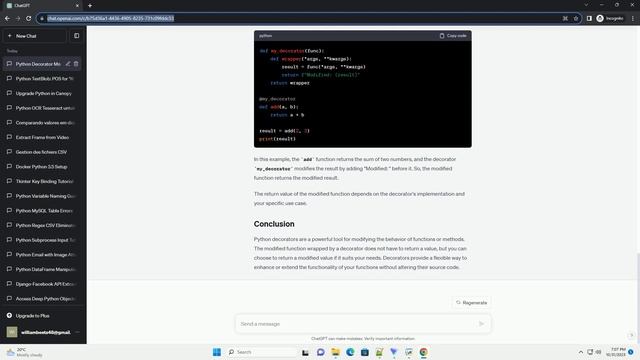does modified function in python decorator has to return a value смотреть онлайн