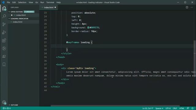 CSS-Only Loading Indicator - CSS Tutorial смотреть онлайн