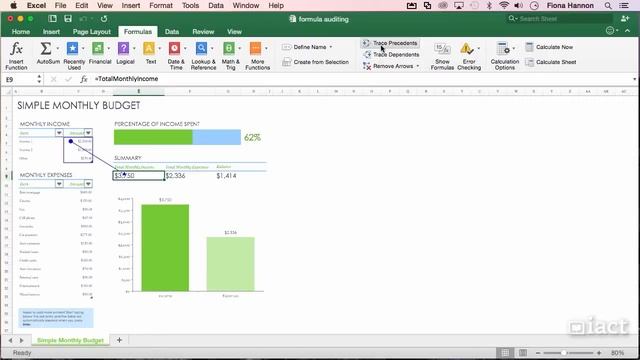 Formula Auditing - Excel 2016 Mac Level 2 смотреть онлайн