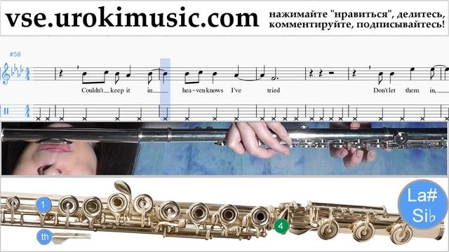 Уроки флейты FROZEN - Let It Go Ноты Самоучитель часть 2 um-821 смотреть онлайн