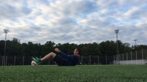 60. Подъём на ноги разгибом из положения лёжа на спине.