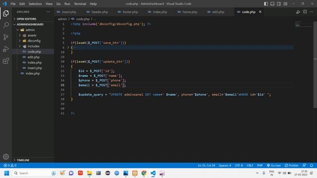 PHP ADMIN PANEL-7: How to Update data from form in PHP смотреть онлайн