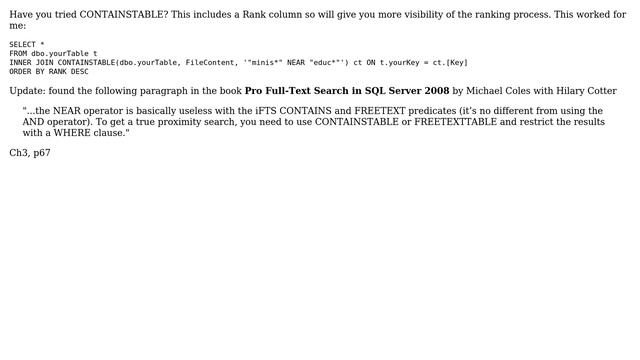Databases: Using wildcards in NEAR in a Full Text Search (2 Solutions!!) смотреть онлайн