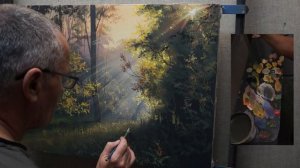 "Лесная поляна" Полный мастер класс. Акрил. Художник-композитор Юшкевич Виктор Н.