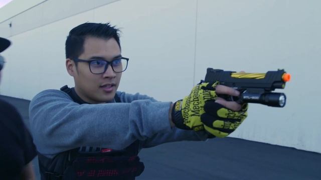 PISTOL SHOOTOUT! - Wager of BB's and Blood Part 1 | Airsoft GI смотреть онлайн