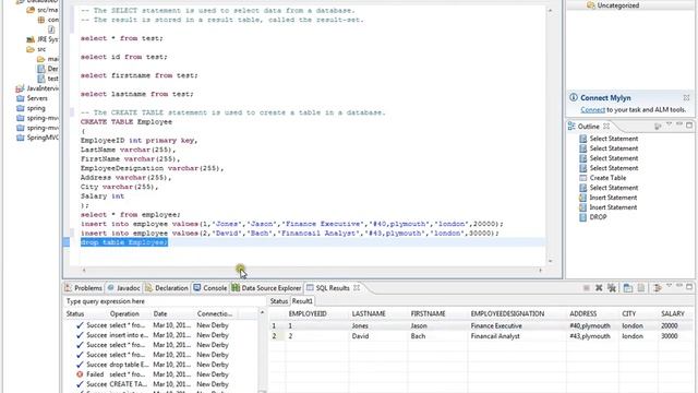 SQL QUERY How to DROP A TABLE FROM DATABASE смотреть онлайн