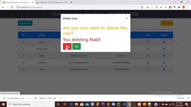 Crud Application using vue js with PHP & MySQL part-10 смотреть онлайн