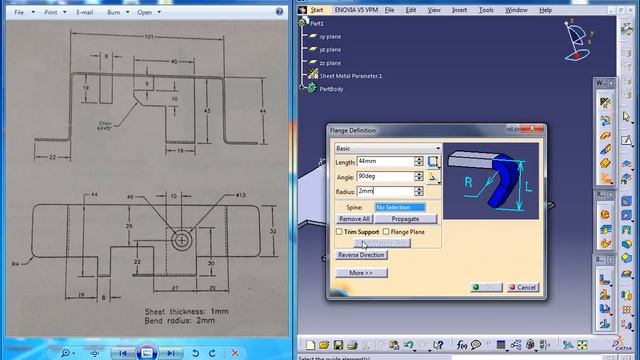 Catia V5 Tutorial||Holder Clip Design P2 in Generative Sheetmetal смотреть онлайн