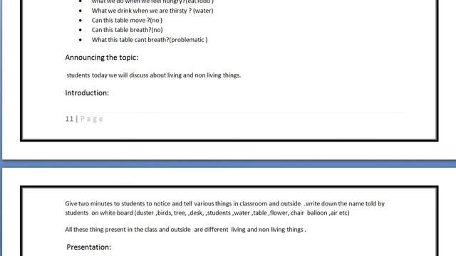 lesson plan science Living and Non living things смотреть онлайн