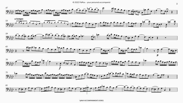 Georg Philipp Telemann: Trombone Sonata in F minor SYNTH accompaniment смотреть онлайн