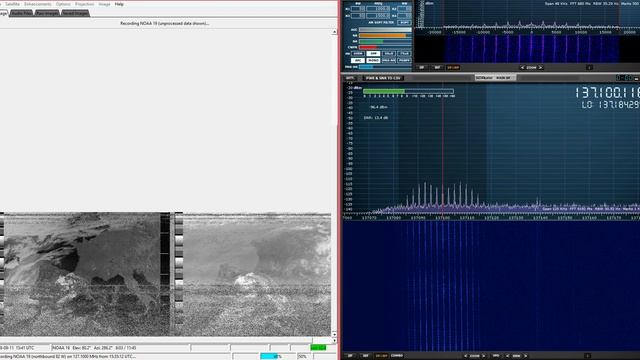 SDRplay NOAA Reception 2018 09 11 16 37 04 646 смотреть онлайн