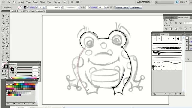 Рисуем контуры в иллюстраторе смотреть онлайн