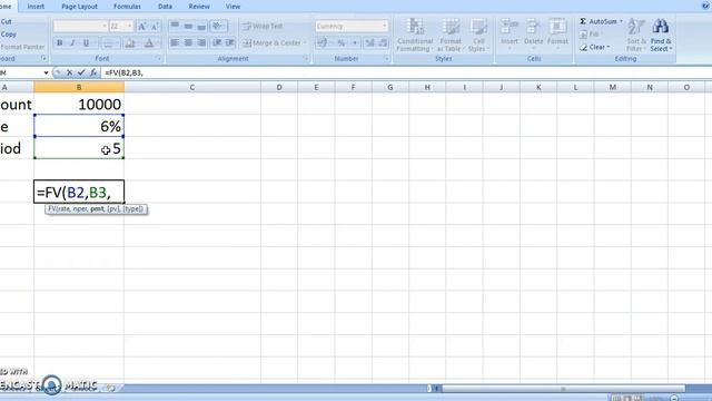 Find Future Value Using Excel Function FV смотреть онлайн