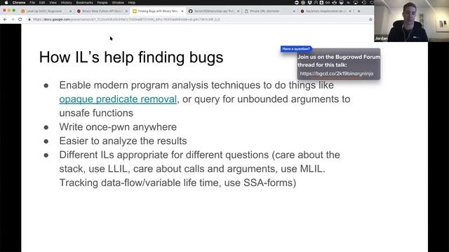 Finding Bugs with Binary Ninja by Jordan Wiens смотреть онлайн
