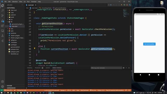 geolocator in Flutter | Get current location in Flutter | Best Flutter Packages #4 | Hindi смотреть онлайн