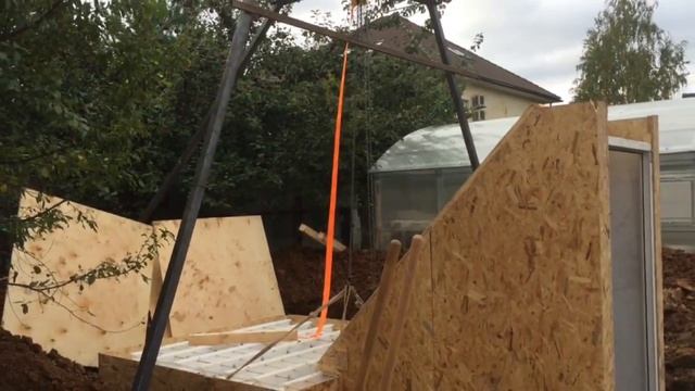 Монтаж погреба с боковым входом | Installation of a cellar with a side entrance смотреть онлайн