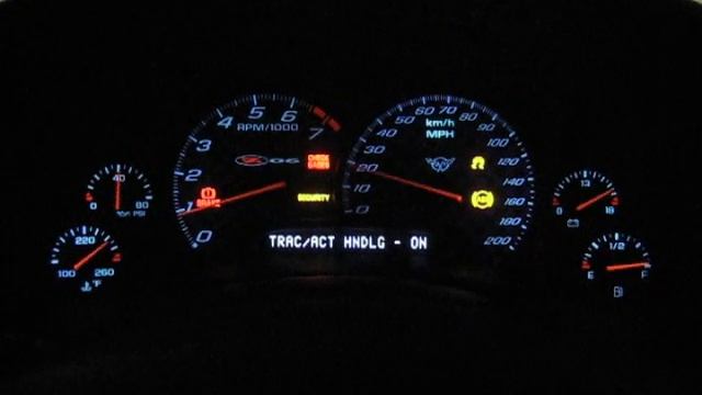 2002 Chevy Corvette Z06 gauges смотреть онлайн