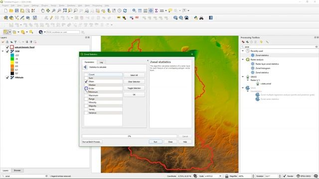 Zonal statistics in QGIS смотреть онлайн