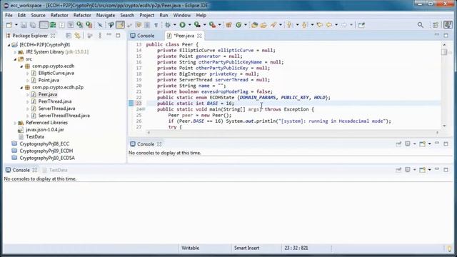 Elliptic Curve Diffie–Hellman key exchange (ECDH) + P2P + JAVA (public version) смотреть онлайн