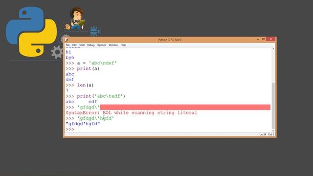 Экранированные символы Python. Служебные символы в Python смотреть онлайн