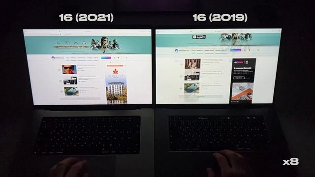 Сравнение экрана ProMotion в MacBook Pro 16 (2021) против MBP 16 (2019). 120 Гц ЗАМЕТНО смотреть онлайн