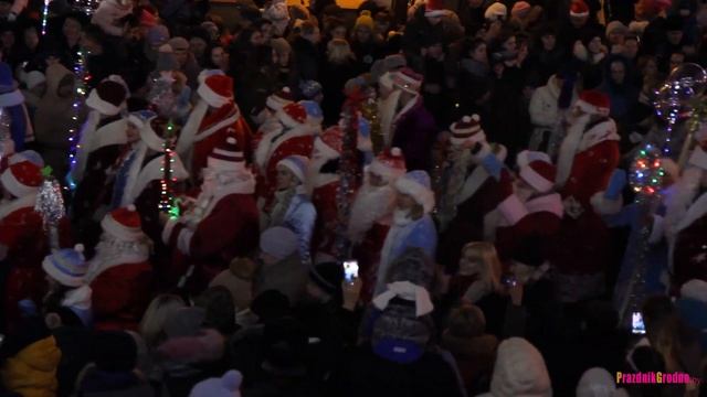 Парад Дедов Морозов в Гродно. 2018. смотреть онлайн