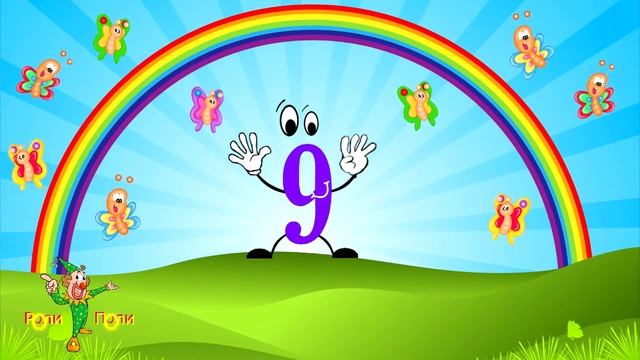 Цифры для детей от 0 до 10, Учимся считать, Обучающая анимация от Роли Поли. смотреть онлайн