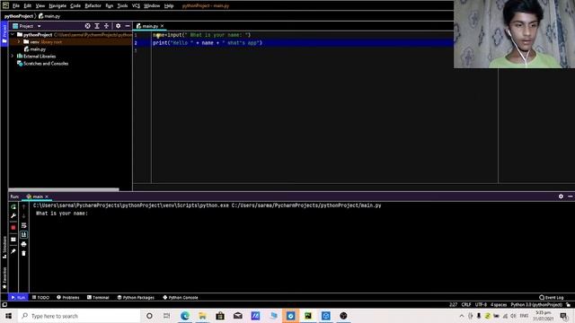 Getting Input From User in Python / What is your name : Jhon/@knowledgetech смотреть онлайн