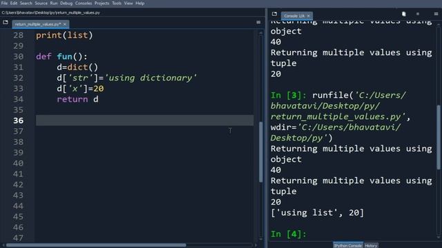 Returning Multiple Values in Python | Using Object, Tuple, List, Dictionary and Data Class Module смотреть онлайн