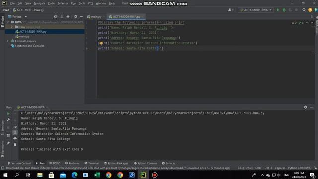 ACT1 MOD1 RWA py смотреть онлайн