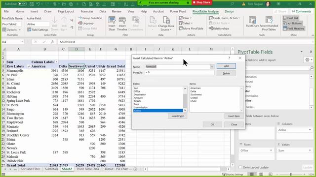 Calculated Items in Excel Pivot Tables - How to add a calculated item to a Pivot Table tutorial смотреть онлайн