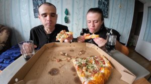 МУКБАНГ ПИЦЦА БАВАРСКАЯ / PIZZA / ОБЖОР С ВАРЕЙ / FAST FOOD / EATING Mukbang / ASMR АСМР