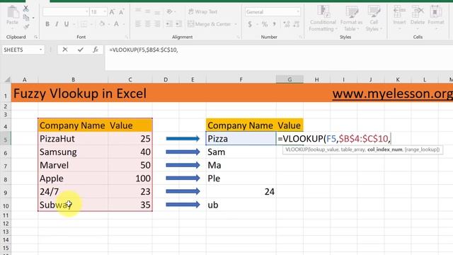 Vlookup with Fuzzy Logic in Excel смотреть онлайн
