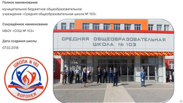 МБОУ "СОШ №103", город Воронеж смотреть онлайн