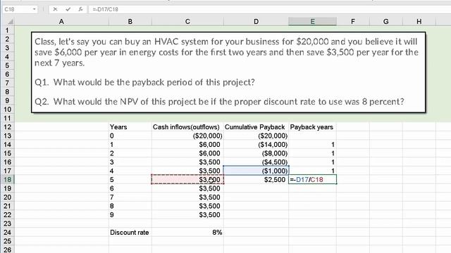 Payback and Net Present Value (NPV) - HVAC System смотреть онлайн