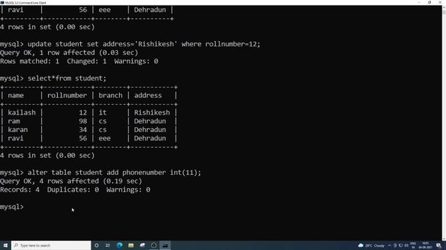 Update, Alter and Delete query in SQL | MySQL beginners commands (Hindi) #4 смотреть онлайн