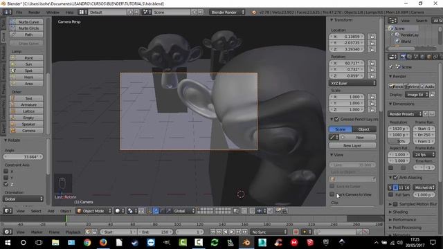 Blender - Inserir e manipular uma câmera смотреть онлайн