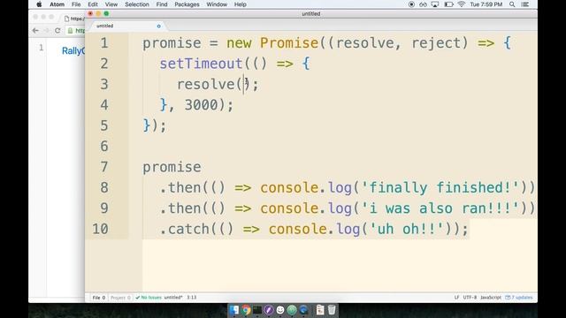 065 Async Code with Promises смотреть онлайн