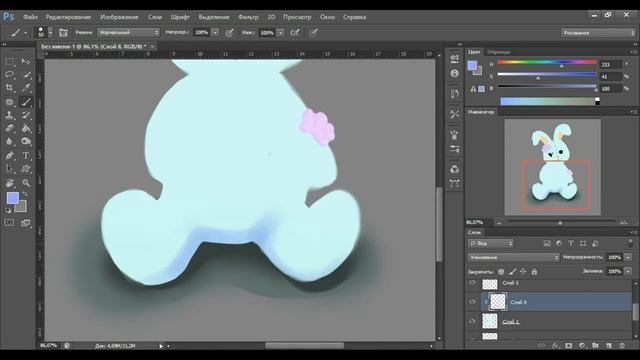 Speed paint. Plush rabbit request art. смотреть онлайн